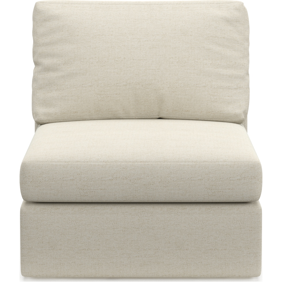 collin white armless chair   