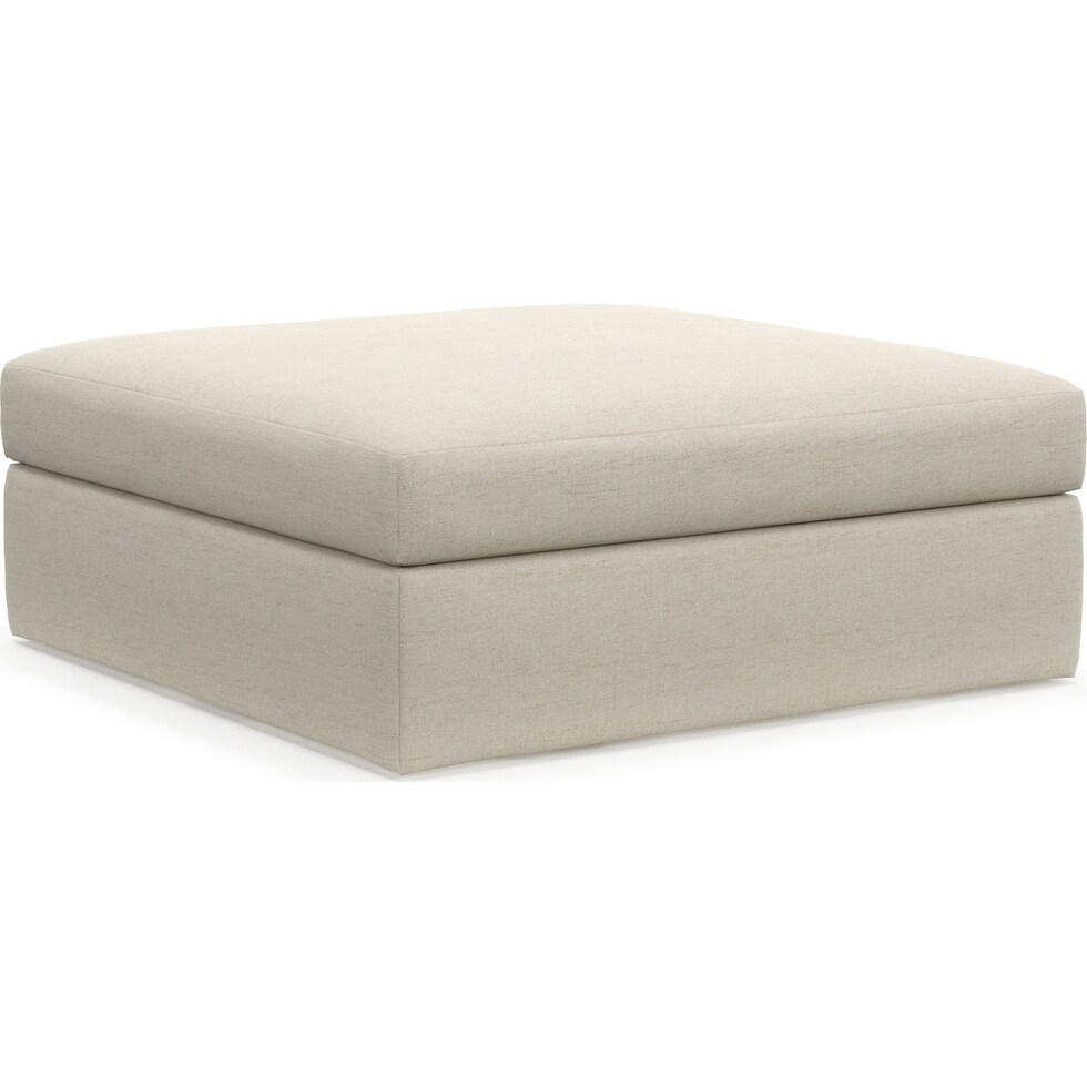collin white ottoman   