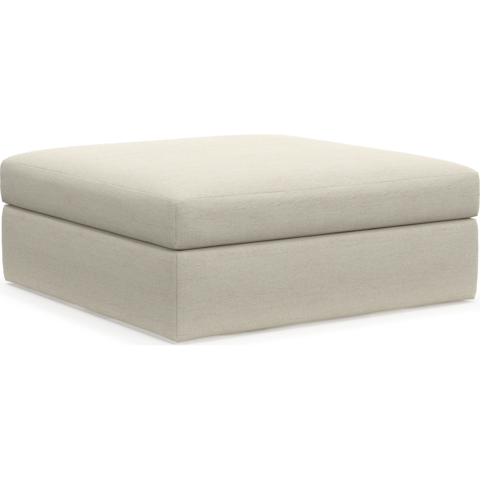 collin white ottoman   