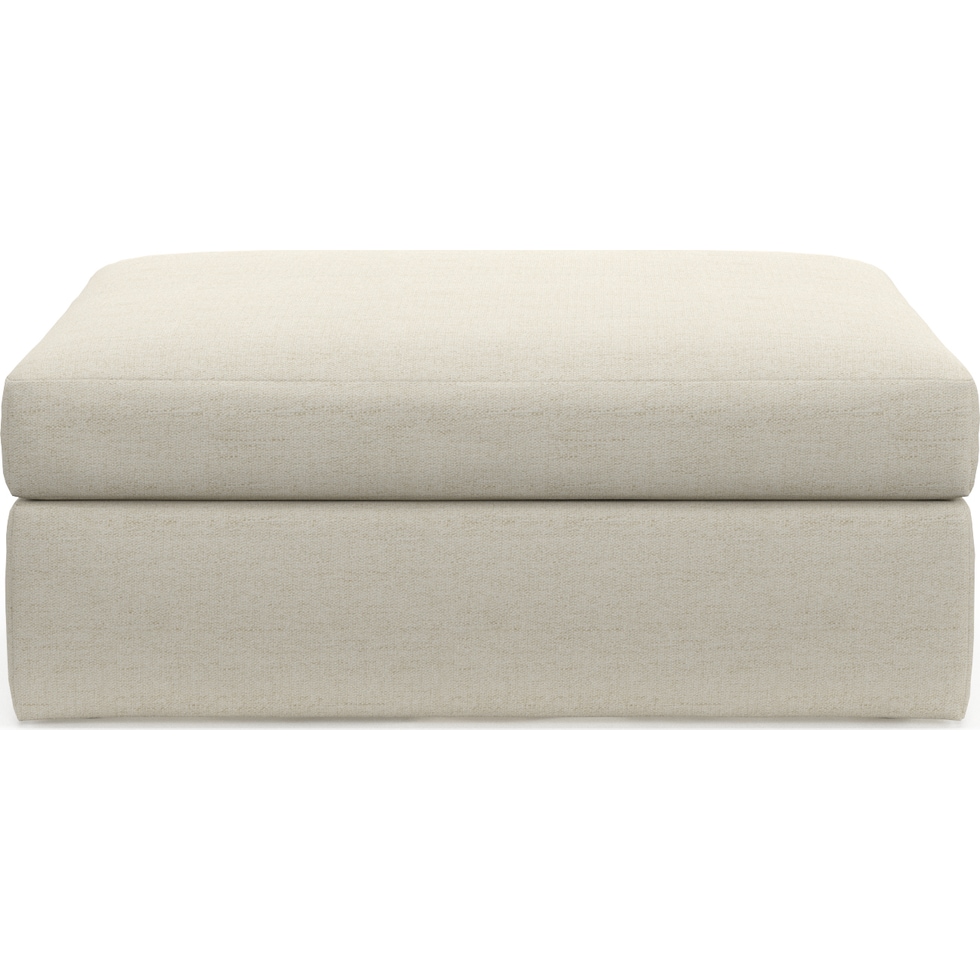 collin white ottoman   