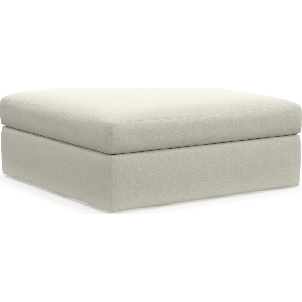 collin white ottoman   
