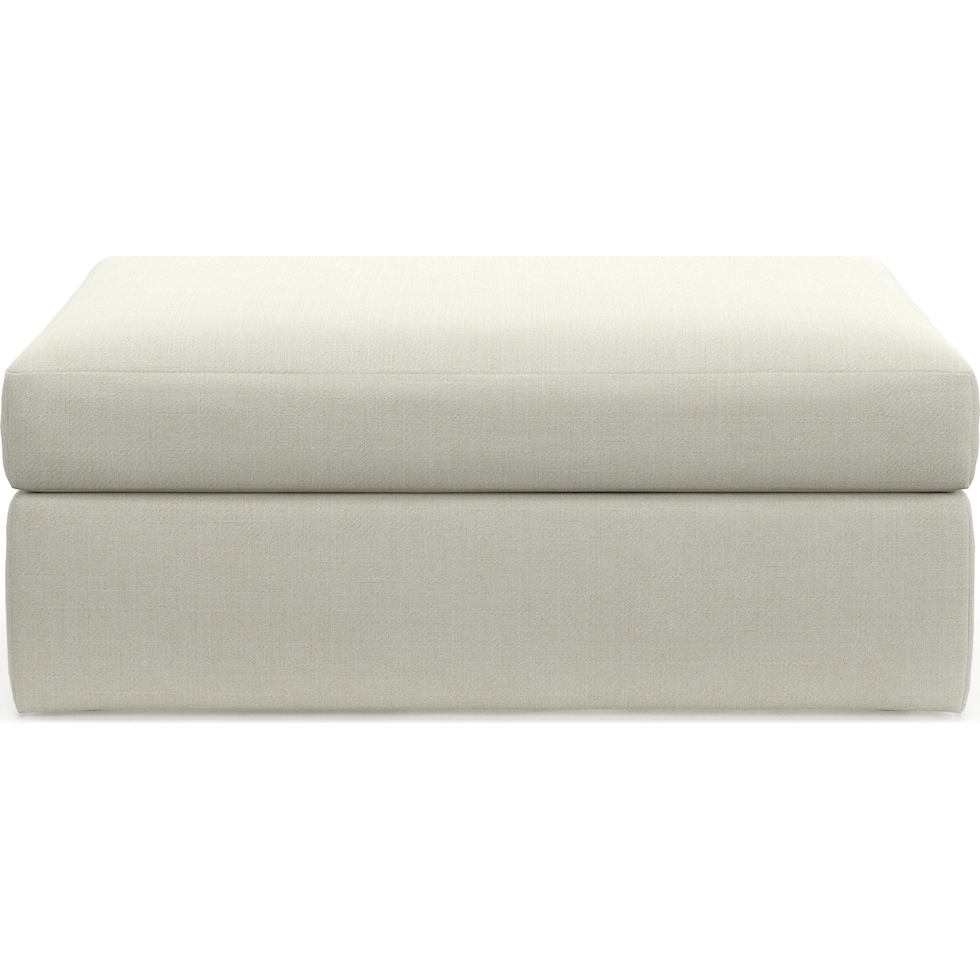 collin white ottoman   