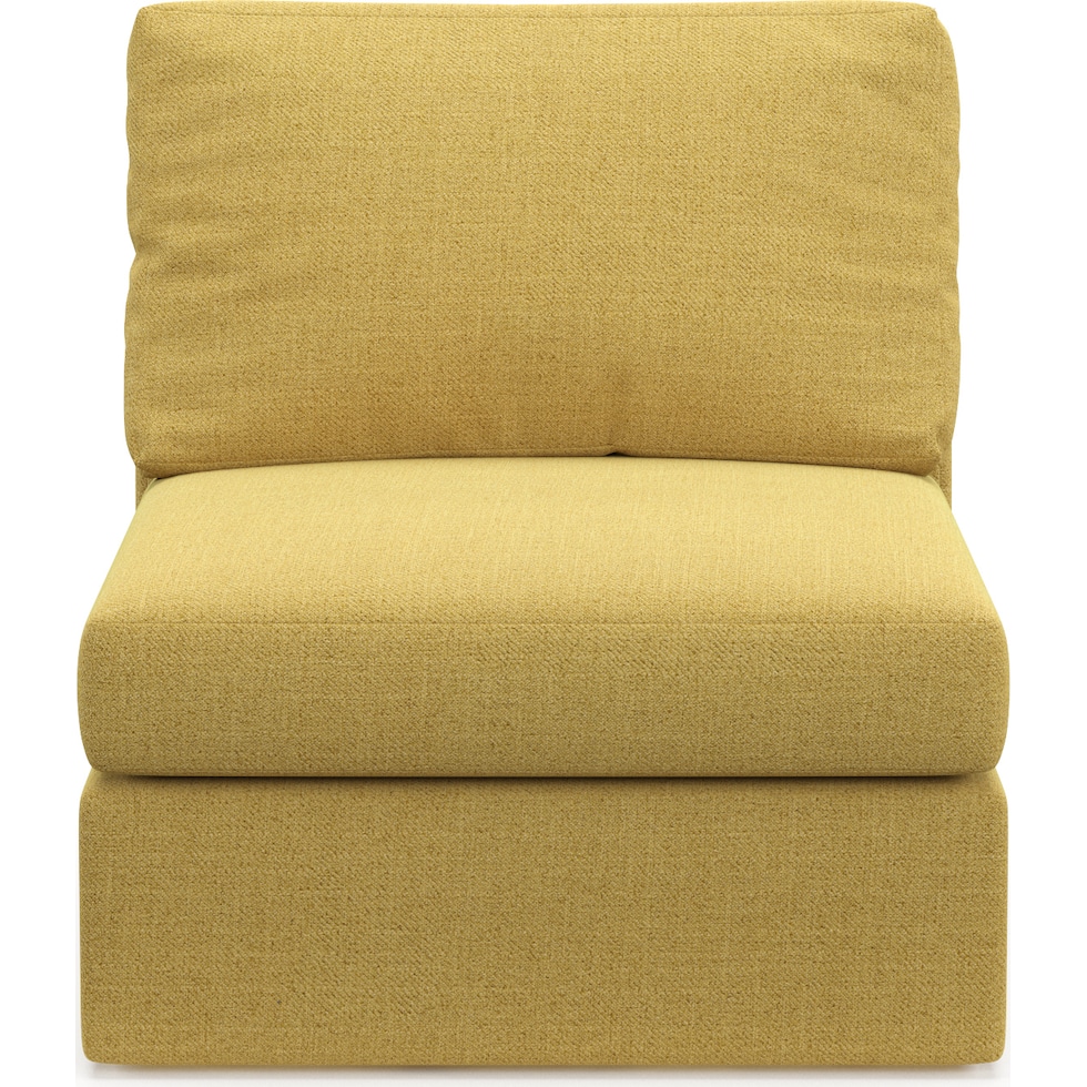 collin yellow armless chair   