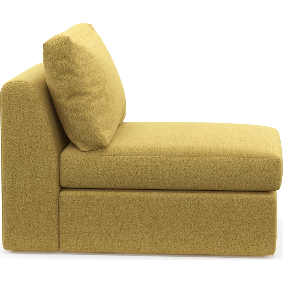 collin yellow armless chair   