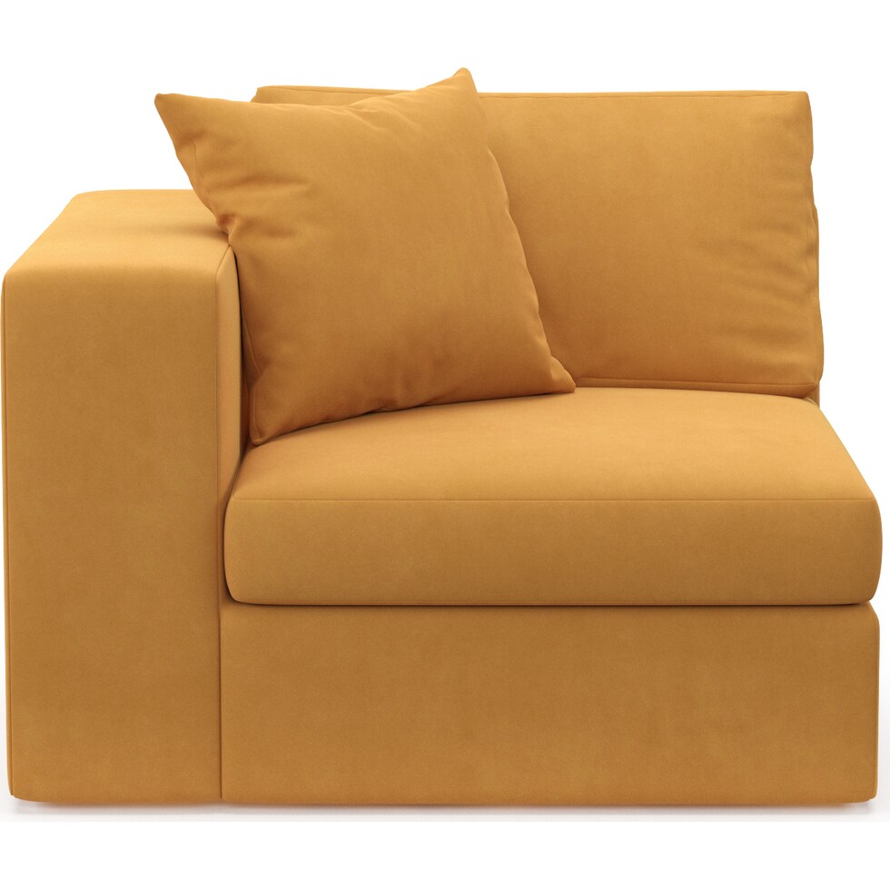 collin yellow left arm facing chair   