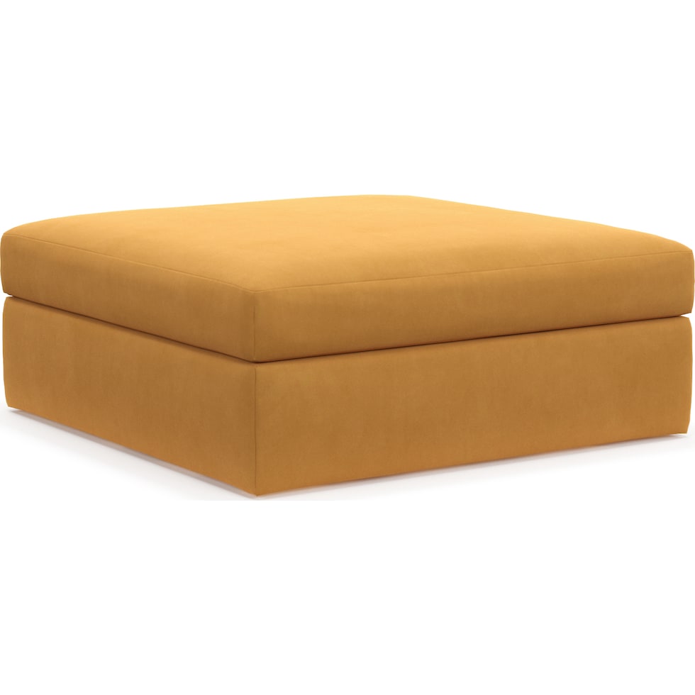 collin yellow ottoman   