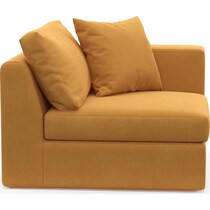 collin yellow right arm facing chair   