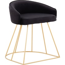 colmar black vanity stool   