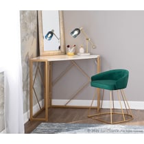 colmar green vanity stool   