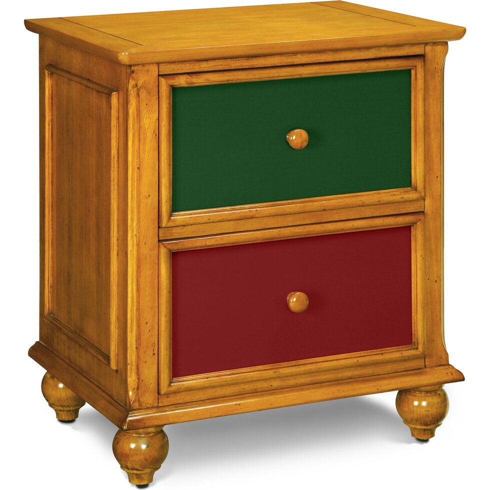 colorworks pine light brown nightstand   