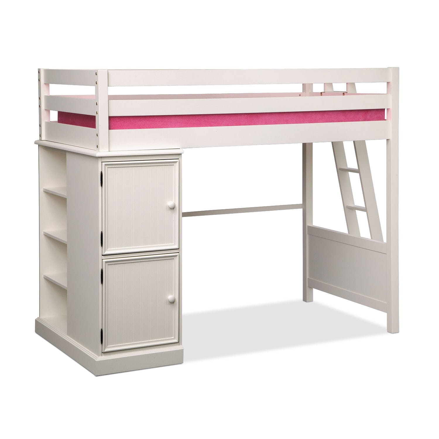 Colorworks Loft Bed White American Signature Furniture