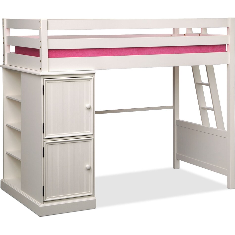 colorworks white ii white loft bed   