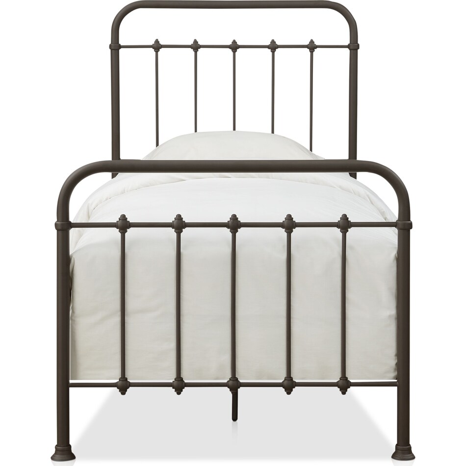 colson dark brown twin bed   