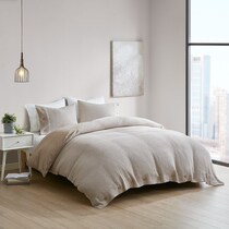 colson light brown full queen bedding set   