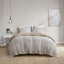 colson light brown full queen bedding set   
