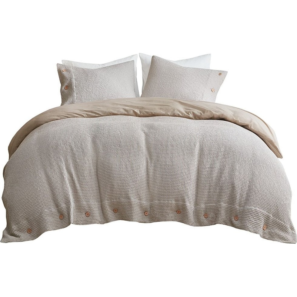 colson light brown full queen bedding set   