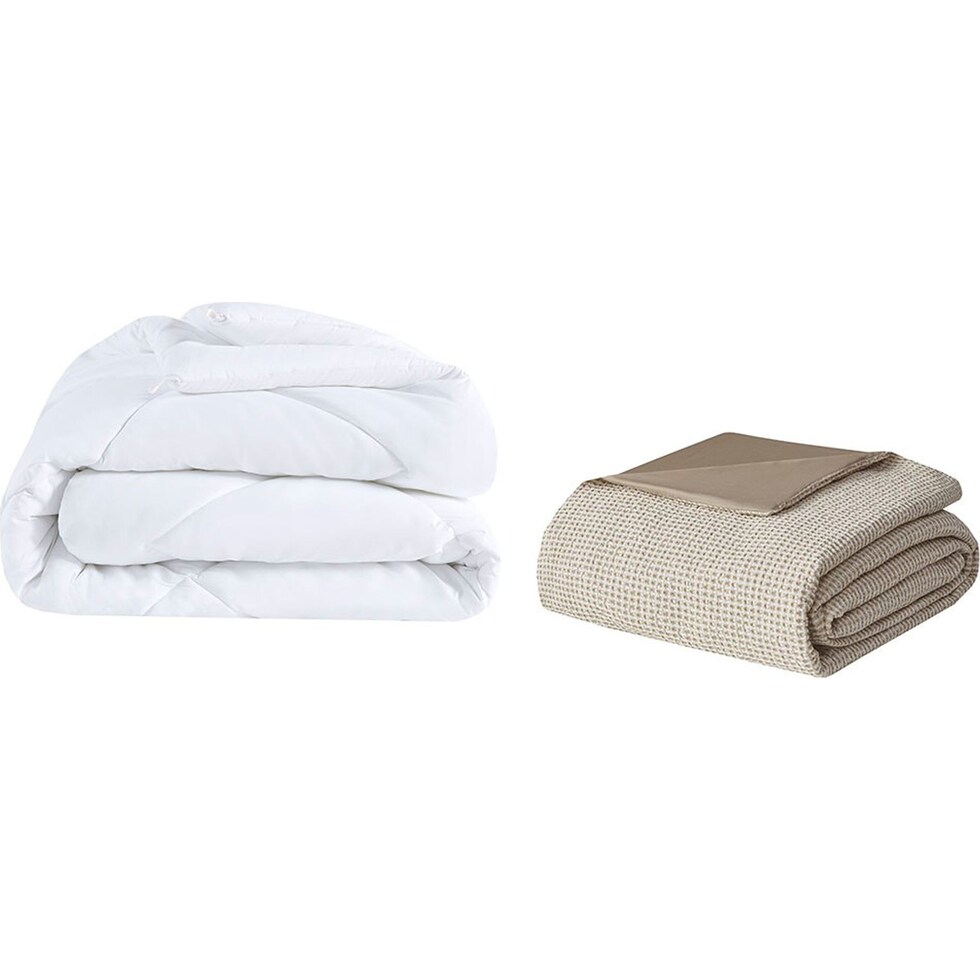 colson light brown full queen bedding set   