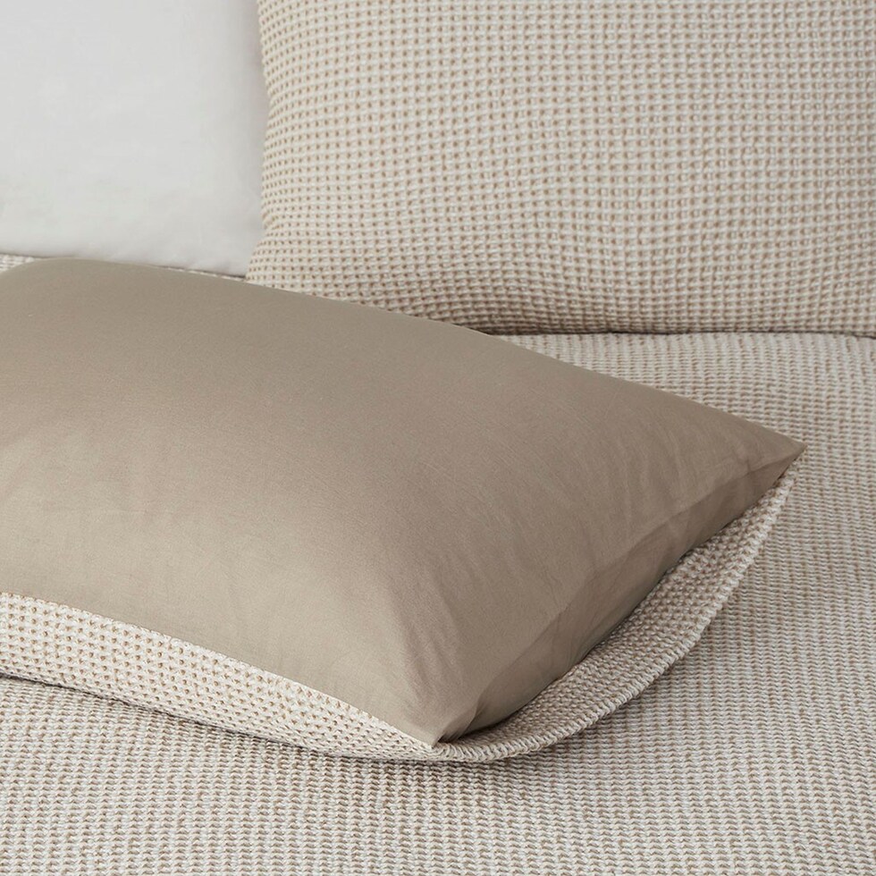 colson light brown full queen bedding set   
