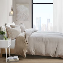 colson light brown king california king bedding set   