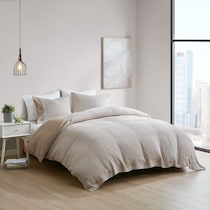colson light brown king california king bedding set   