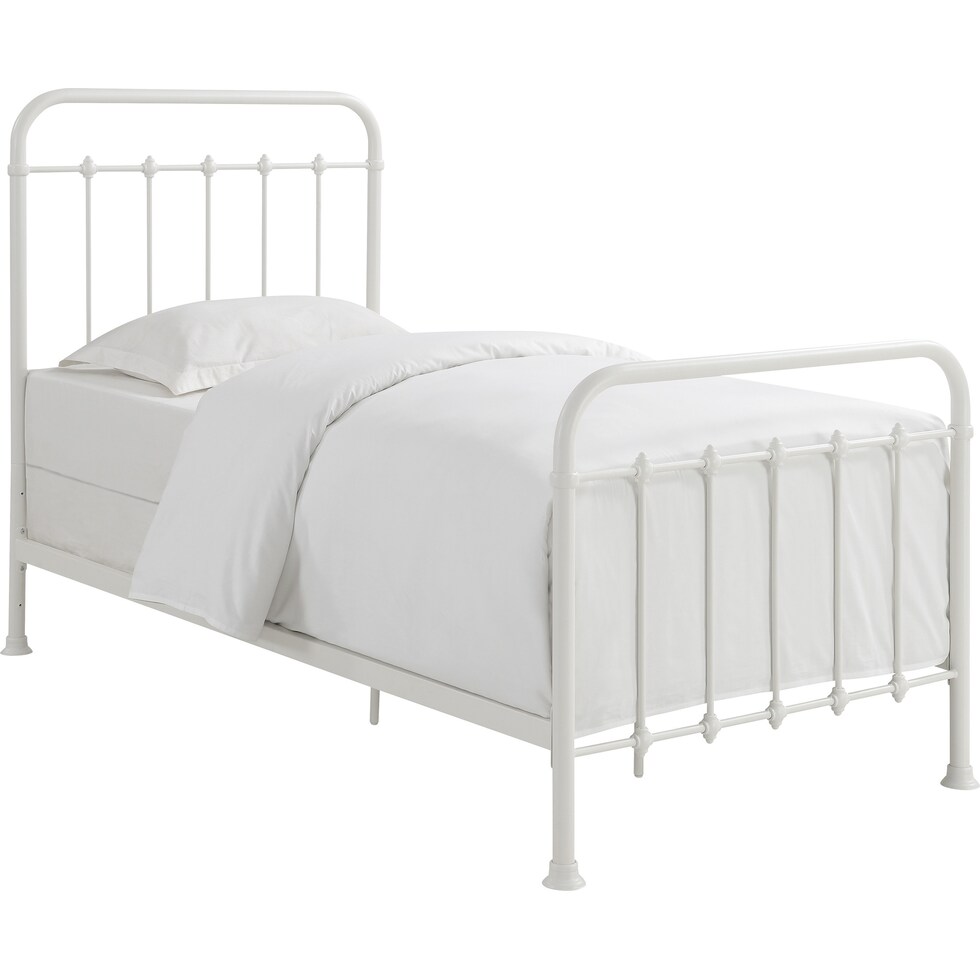 colson white twin bed   