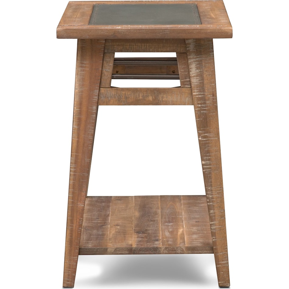 colt distressed natural chairside table   