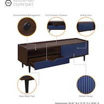 colter blue tv stand   