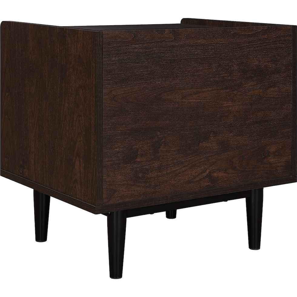 colter brown black nightstand   