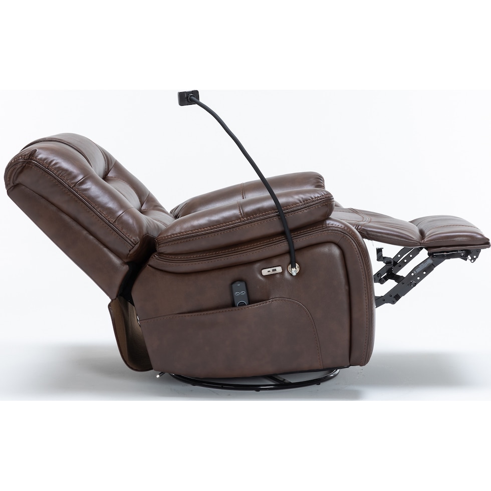 colton dark brown recliner   