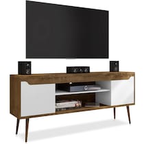 columbia brown white tv stand   