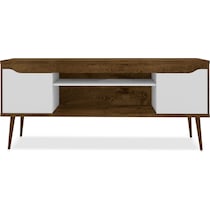 columbia brown white tv stand   