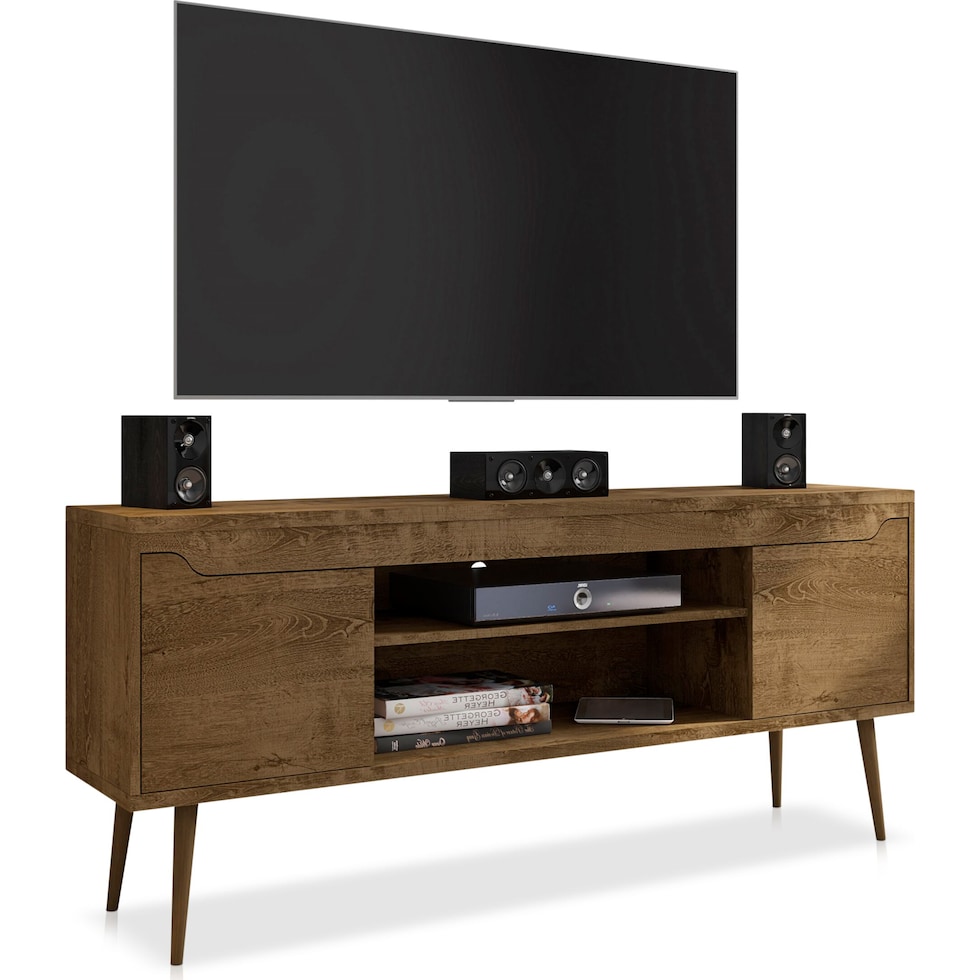 columbia dark brown tv stand   