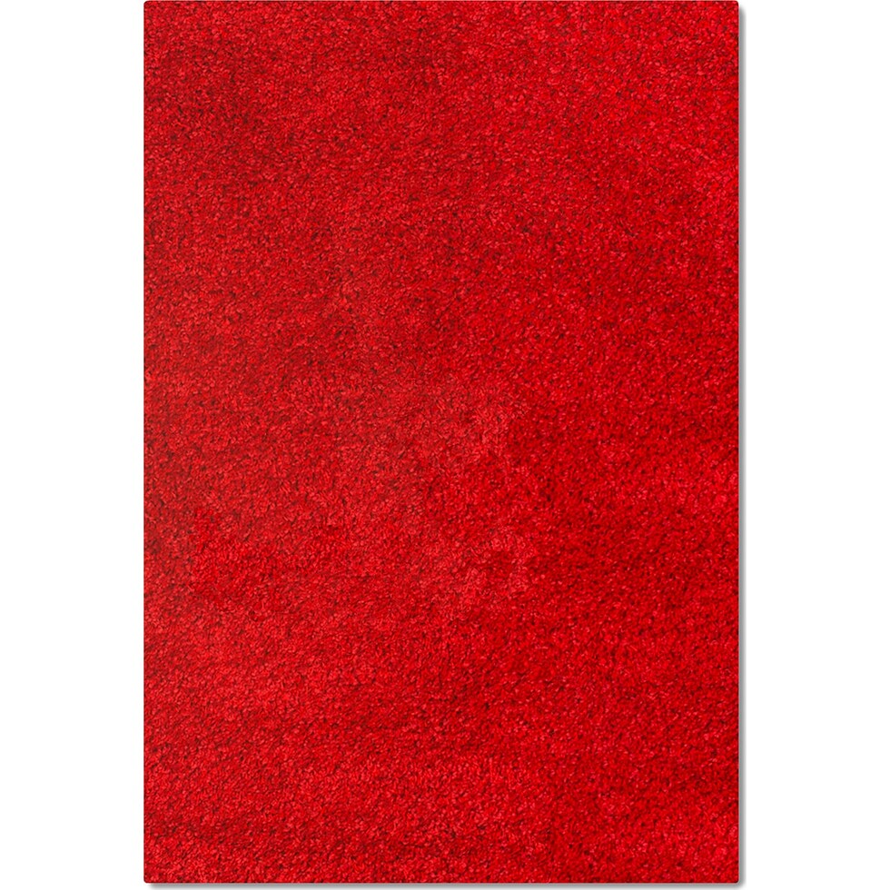 comfort red shag red area rug ' x '   