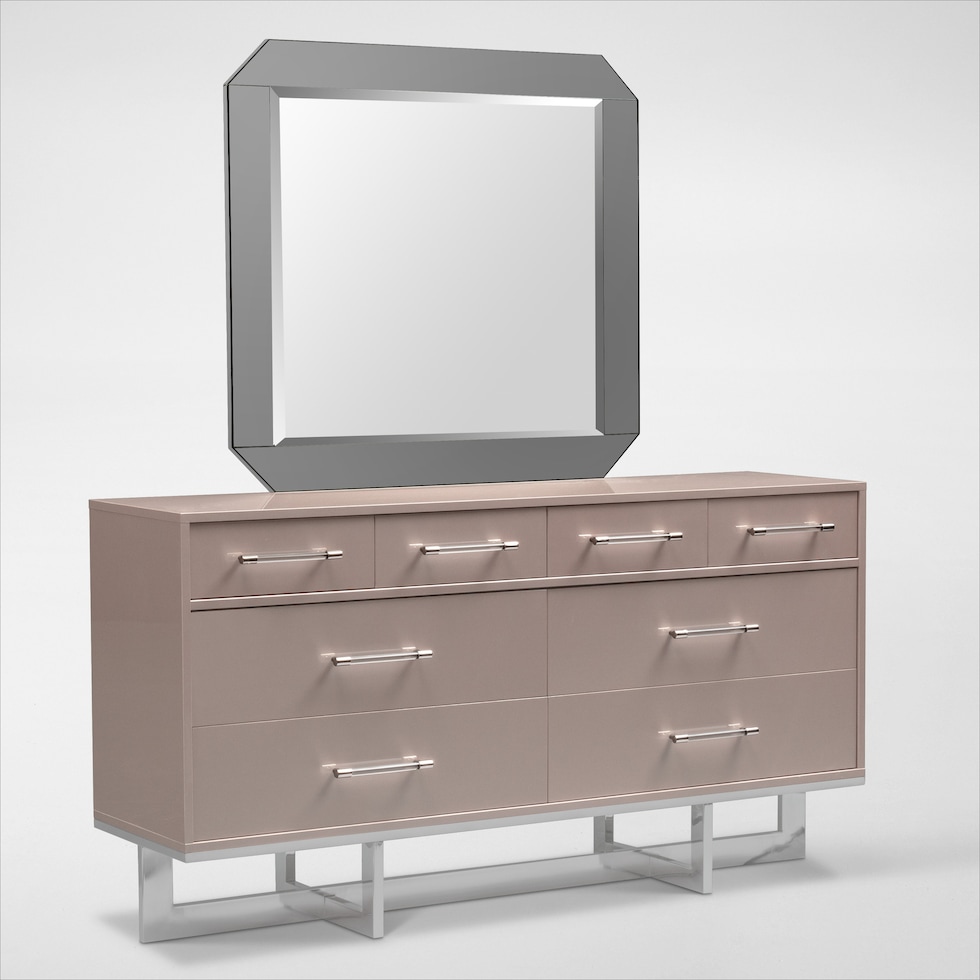 concerto light brown dresser and mirror web   