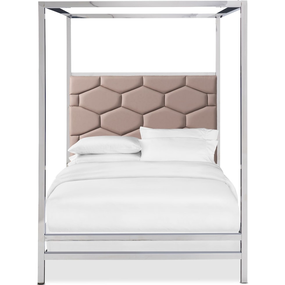 concerto light brown queen bed   