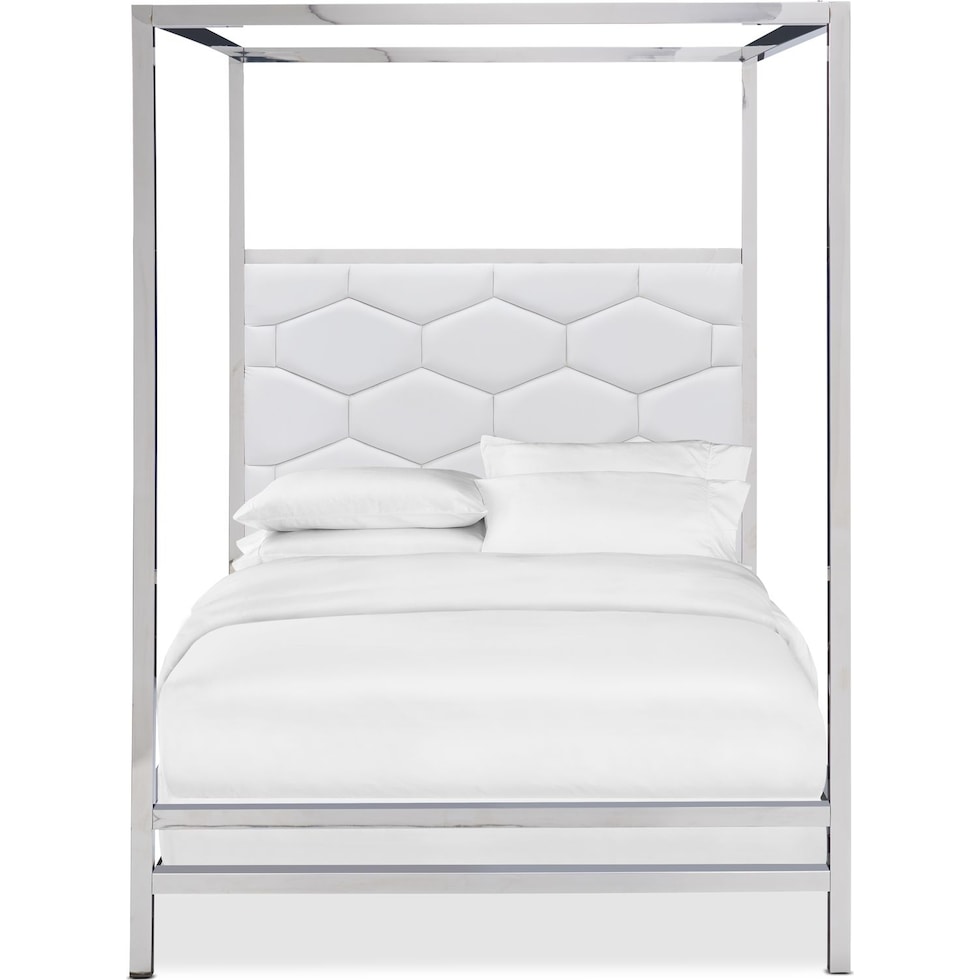 concerto white king bed   