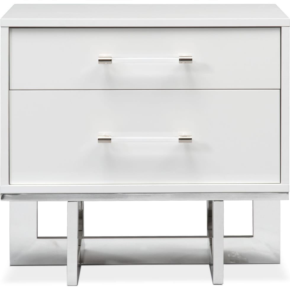 concerto white nightstand   