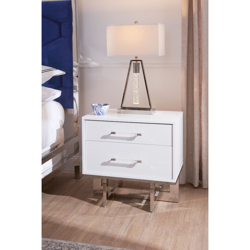 concerto white nightstand   