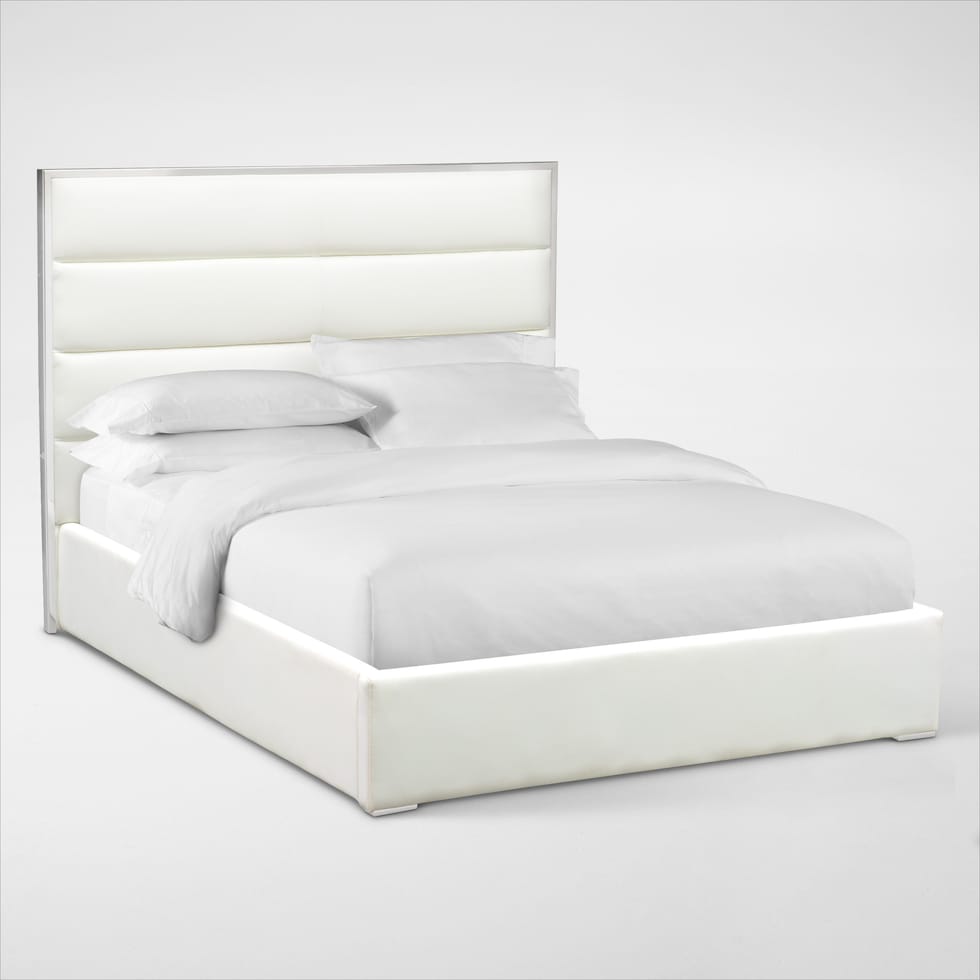 concerto white queen bed   