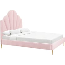 conch pink queen bed   