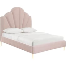 conch pink queen bed   