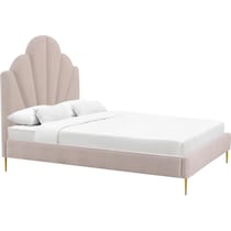conch pink queen bed   