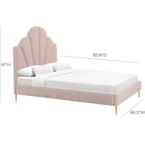 conch pink queen bed   