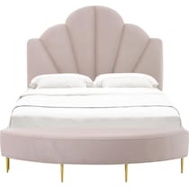 conch pink queen bed   