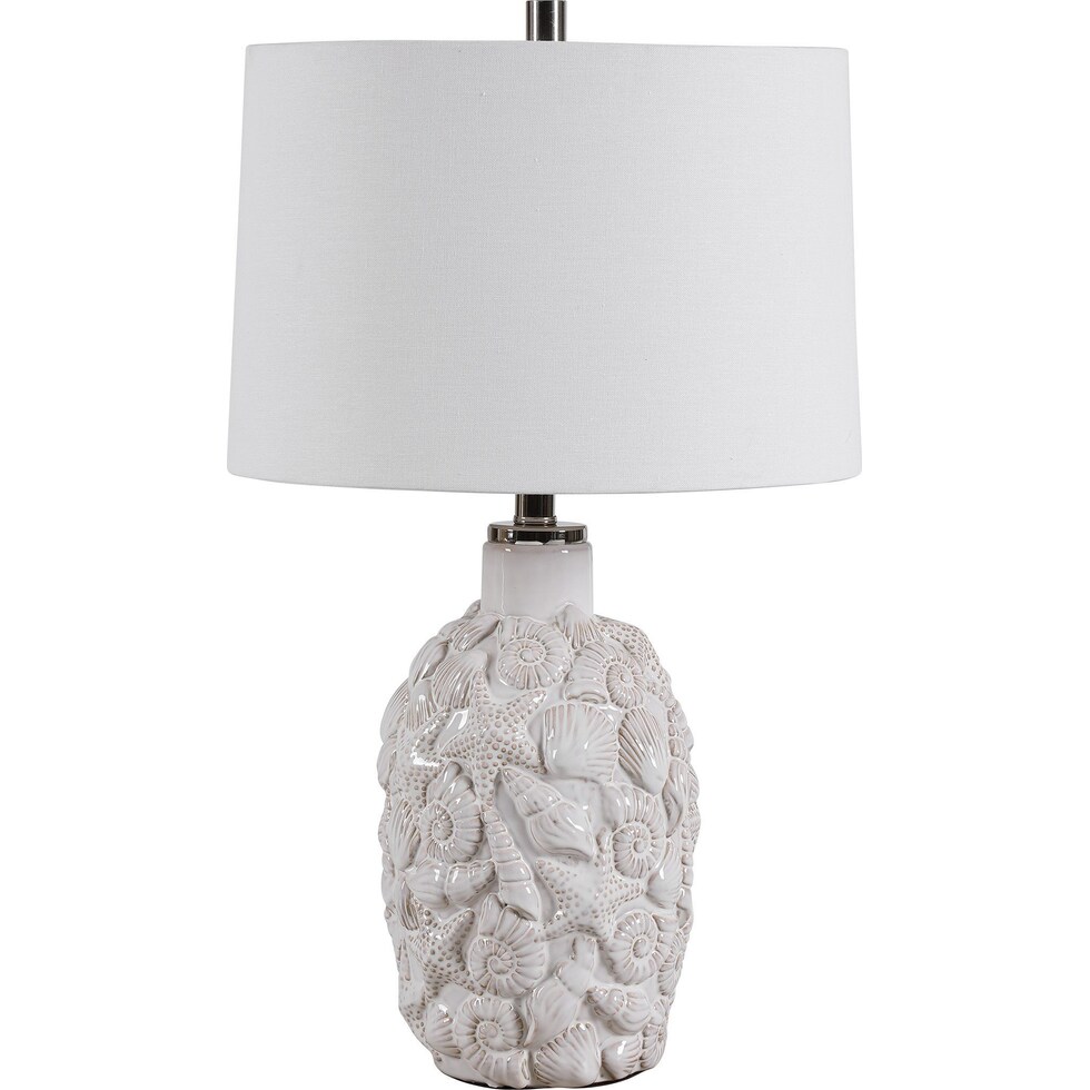 concha white table lamp   