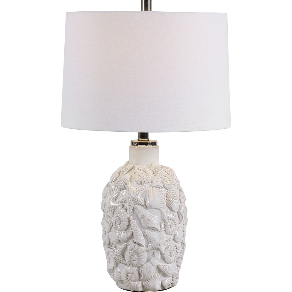 concha white table lamp   