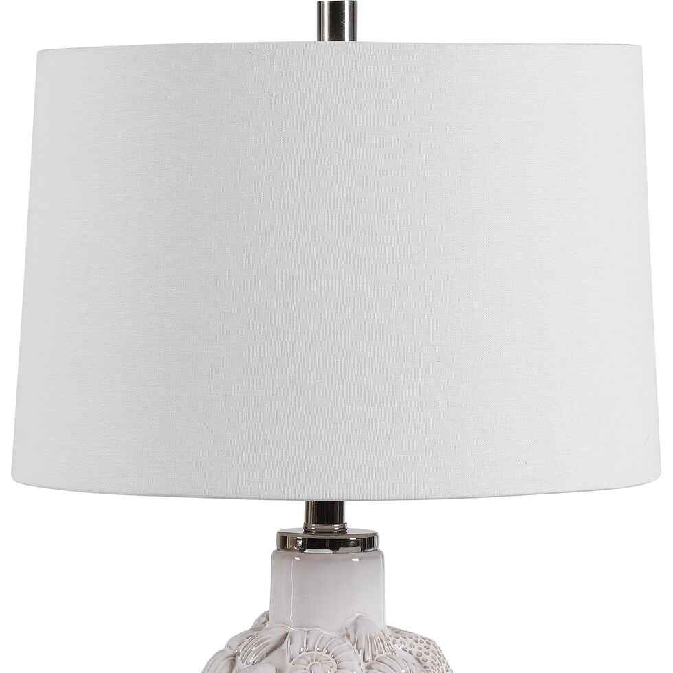 concha white table lamp   