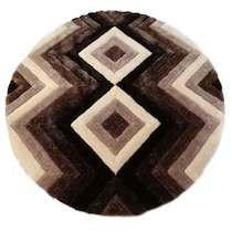 concord dark brown area rug  round   