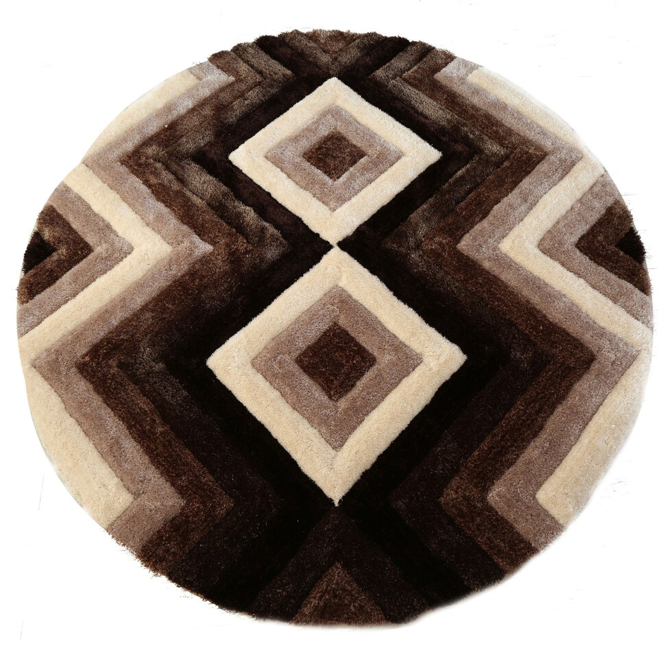 concord dark brown area rug  round   