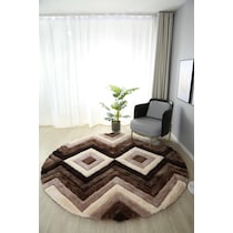 concord dark brown area rug  round   